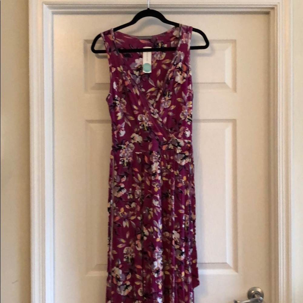 Loveappella Maxi Dress - Lizzy Knit Faux Wrap